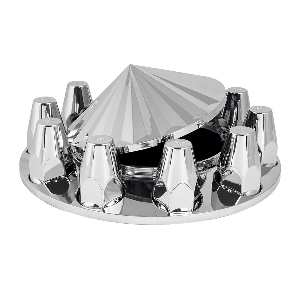 Chrome Axis Top Front Axle Cover Kit