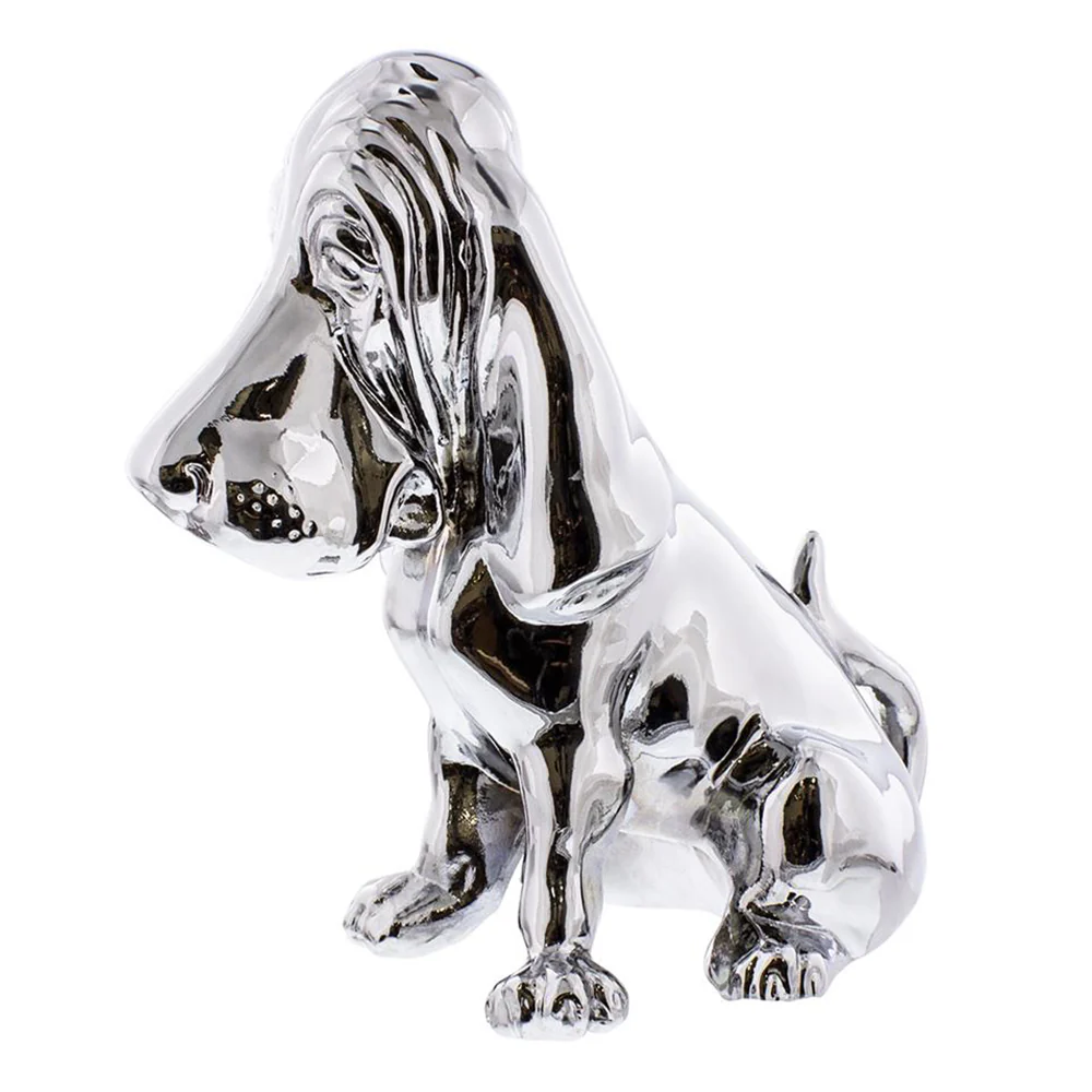 Chrome Basset Hound Hood Ornament - Image 3