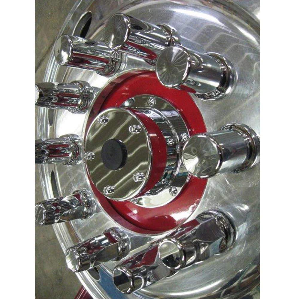 Chrome Billet Aluminum Oil Cap Covers for Bud Wheels - Image 2