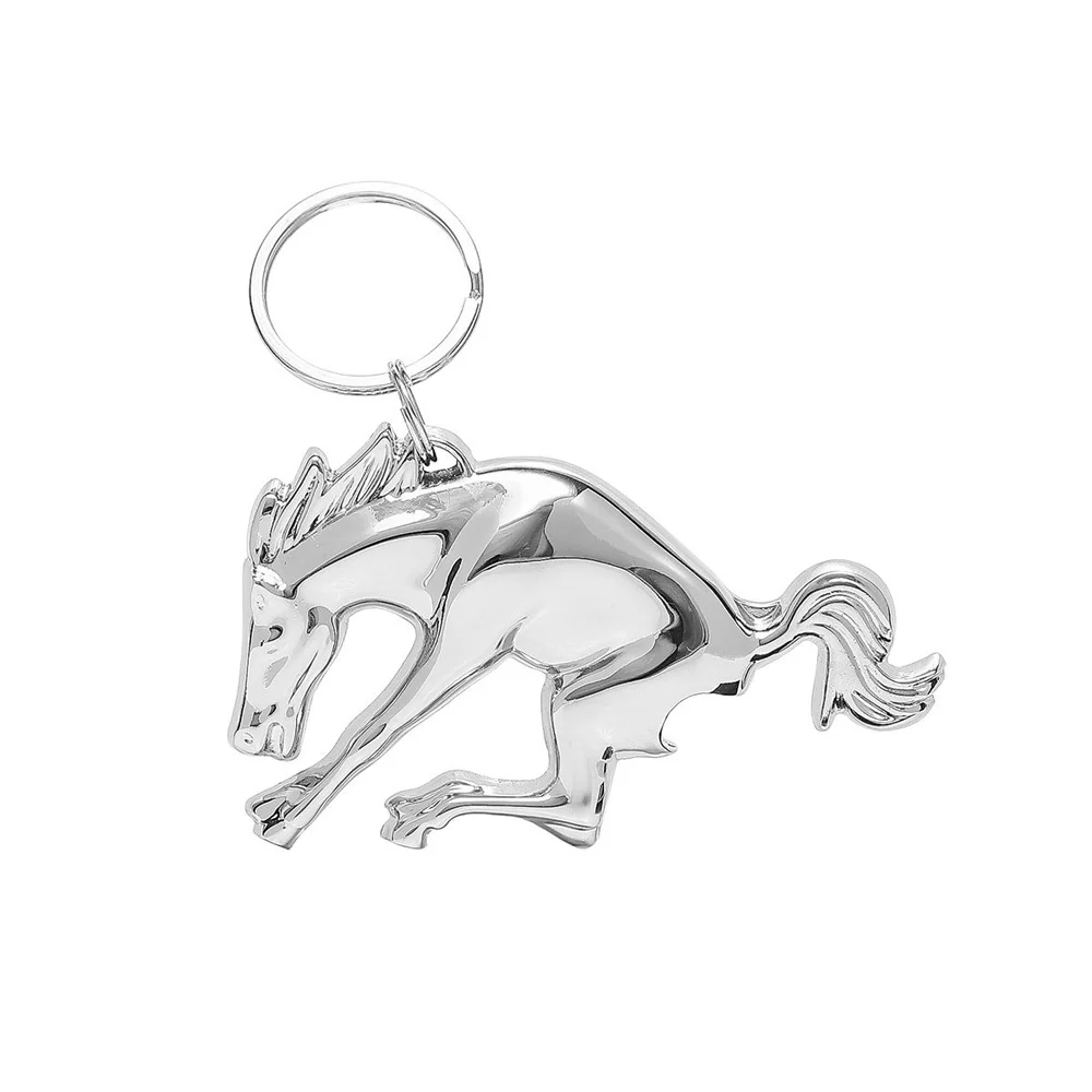 Chrome Bucking Horse Keychain, Bottle Opener