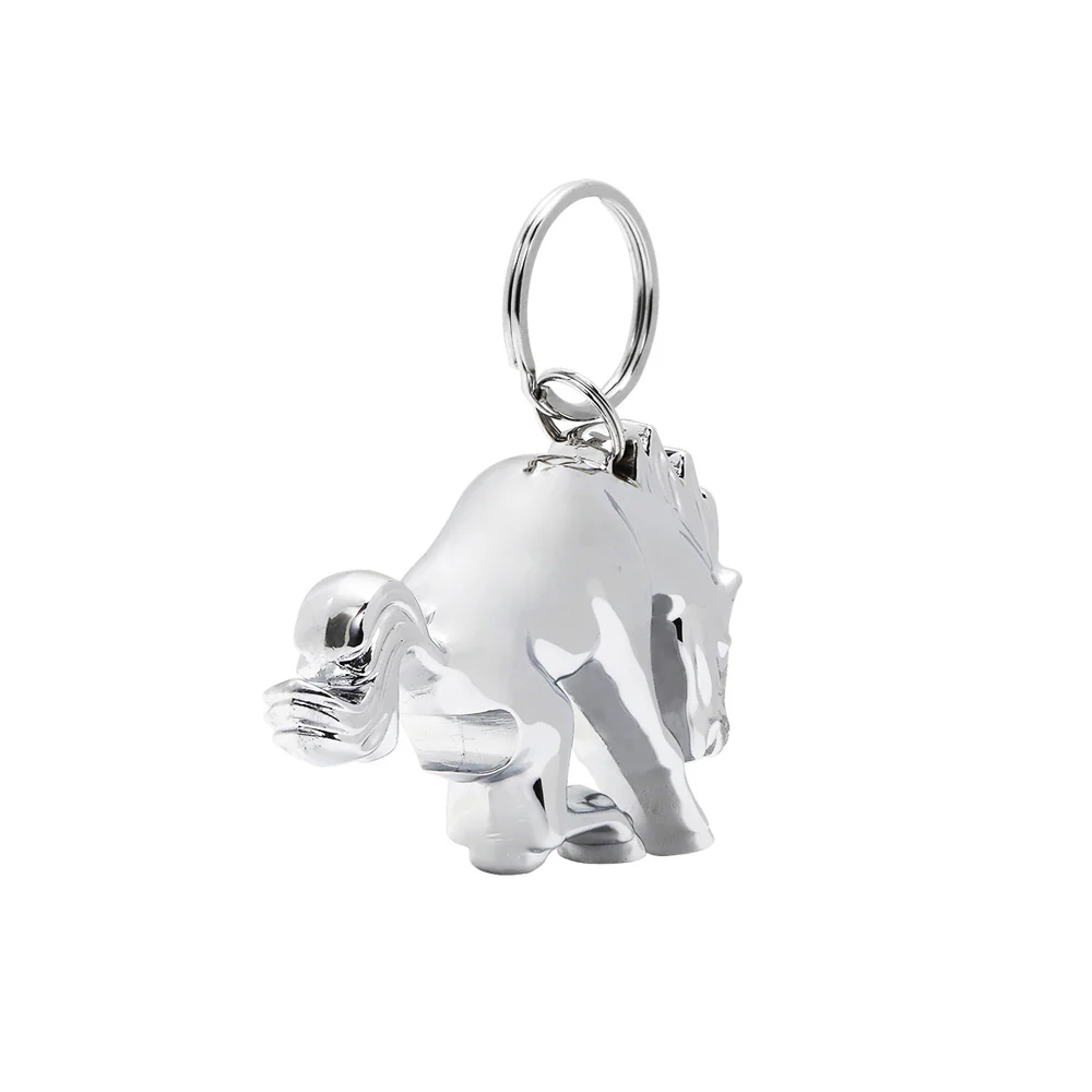 Chrome Bucking Horse Keychain, Bottle Opener - Image 5