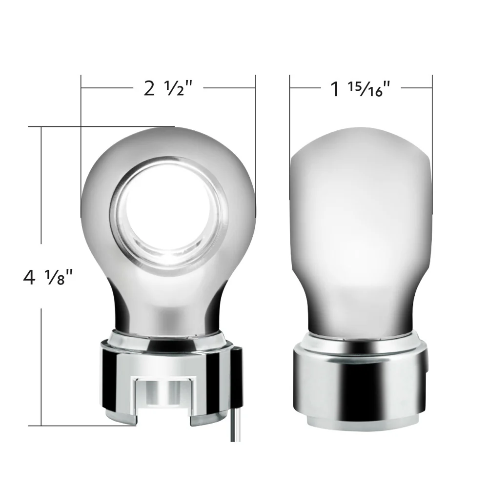 Chrome Charlotte Gearshift Knob LED For 13/15/18 Speed Adapters - Image 7