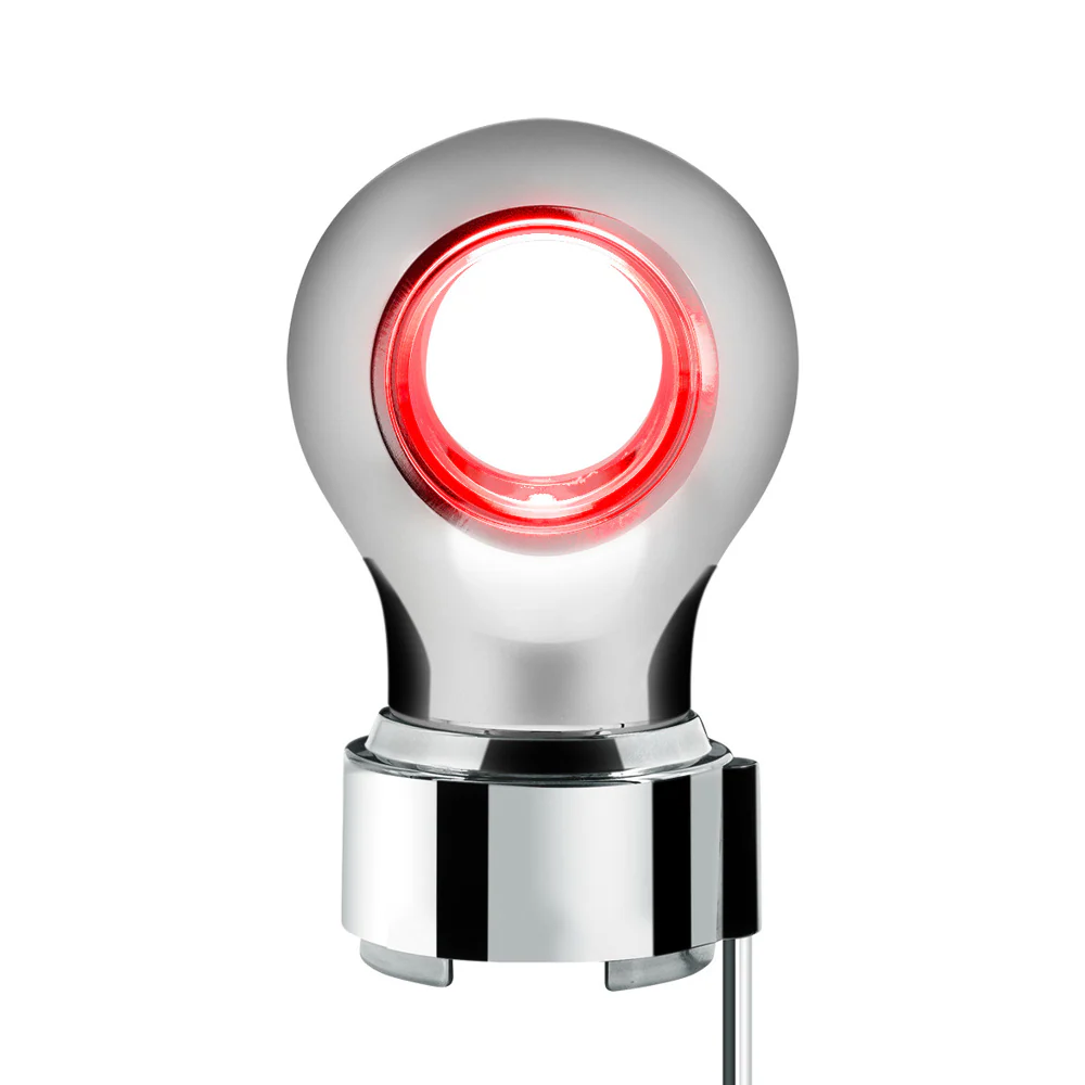 Chrome Charlotte Gearshift Knob with LED for 9/10 Speed Adapters - Image 4