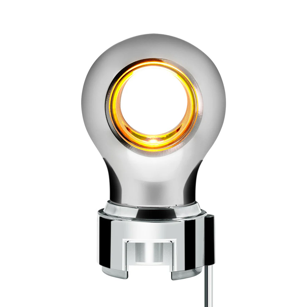 Chrome Charlotte Gearshift Knob with LED for 9/10 Speed Adapters - Image 6