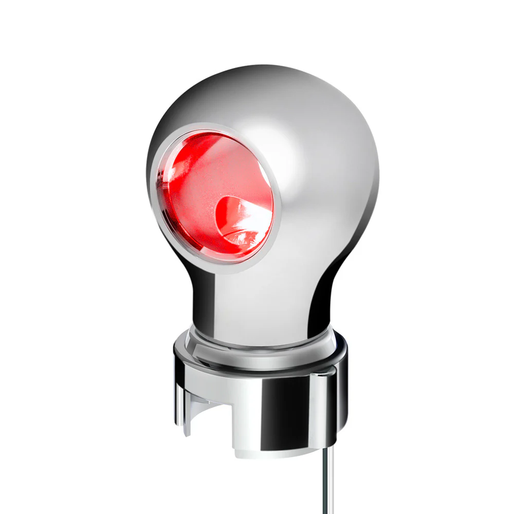 Chrome Charlotte Gearshift Knob with LED for 9/10 Speed Adapters - Image 9