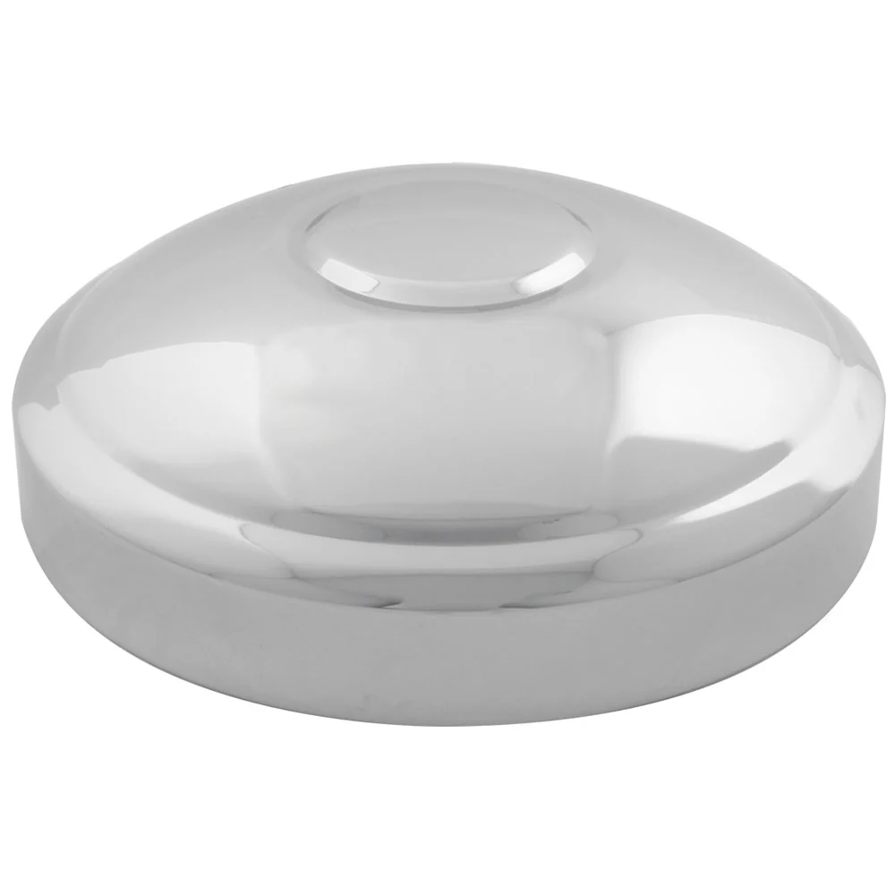 Chrome Classic Rear Hubcap 8"ID x 2-3/4"H - Image 2