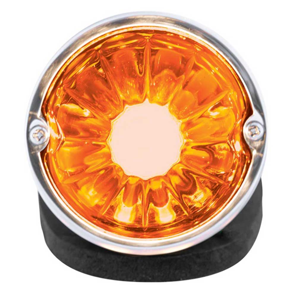 Chrome Die Cast Torpedo Cab Light with Watermelon Glass Lens & 1156 Bulb - Image 3