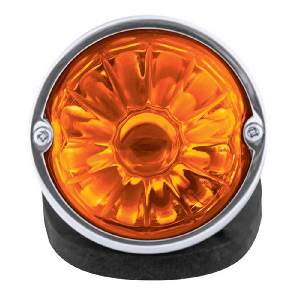 Chrome Die Cast Torpedo Cab Light with Watermelon Glass Lens & 1156 Bulb - Image 4
