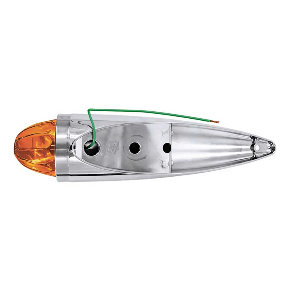 Chrome Die Cast Torpedo Cab Light with Watermelon Glass Lens & 1156 Bulb - Image 6