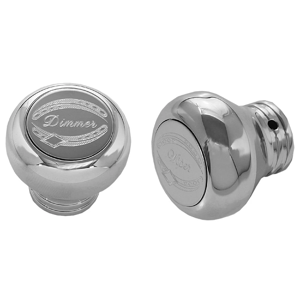 Chrome Dimmer and Wiper Knobs Thread On