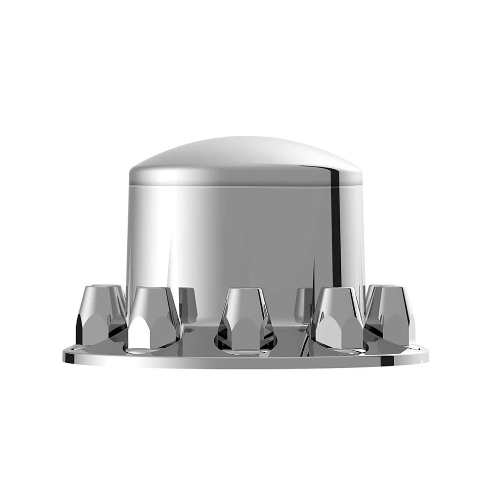Chrome Dome Rear Axle Cover With 33mm Standard Style Push-On Nut Covers - Image 3