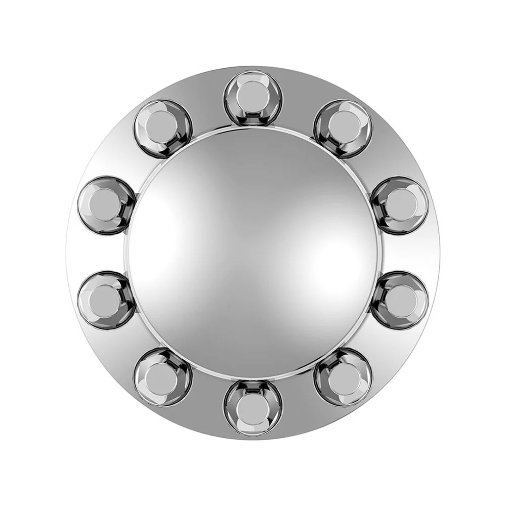Chrome Dome Rear Axle Cover With 33mm Standard Style Push-On Nut Covers - Image 4