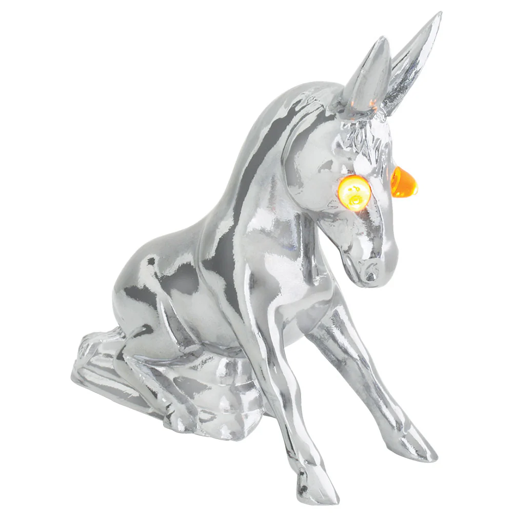 Chrome Donkey Hood Ornament with Incandescnt Illuminated Eyes - Image 3
