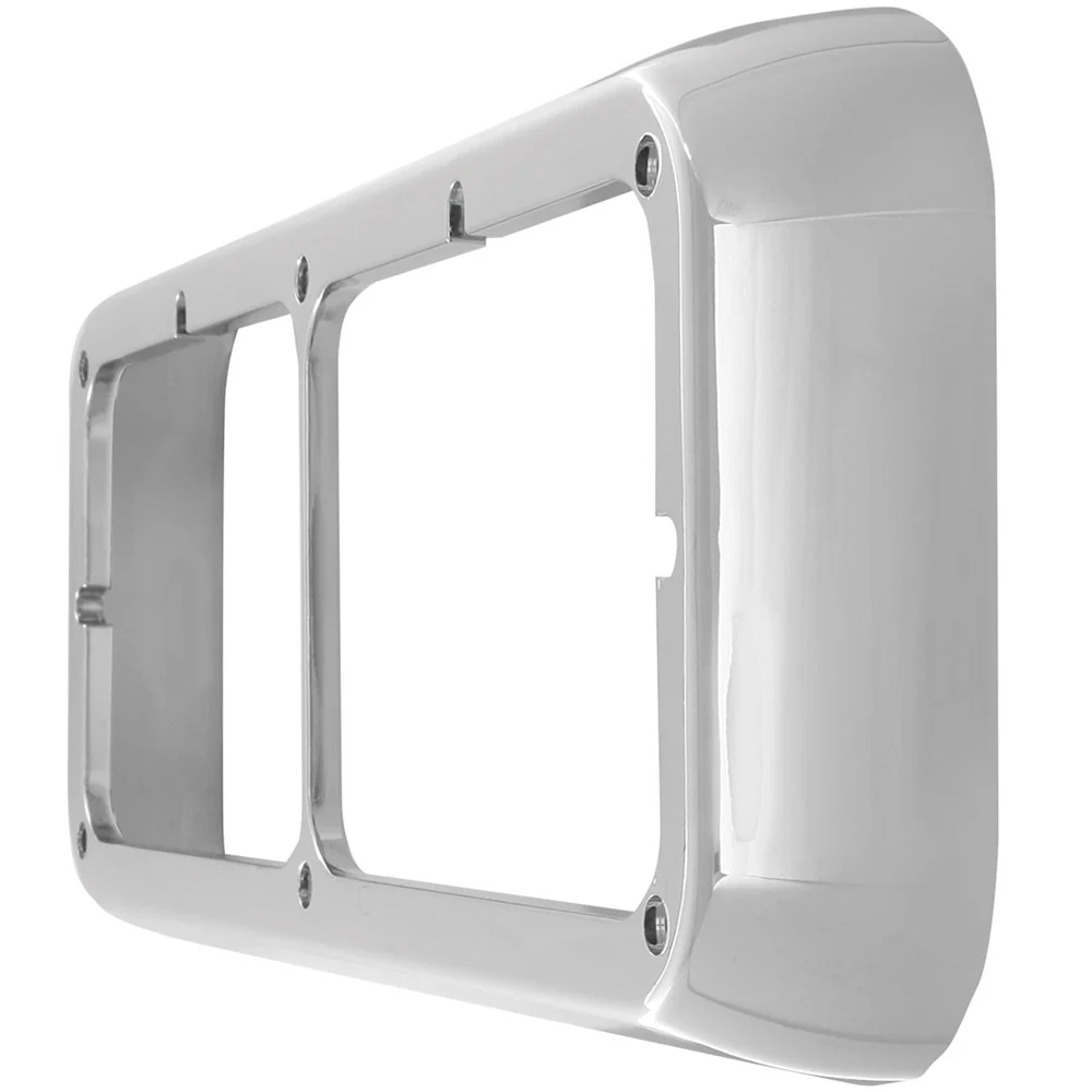 Chrome Dual Rectangular Headlight Bezel - Image 2