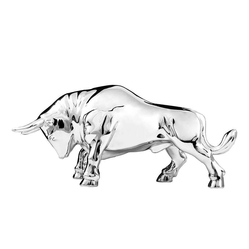 Chrome Fighting Bull Hood Ornament