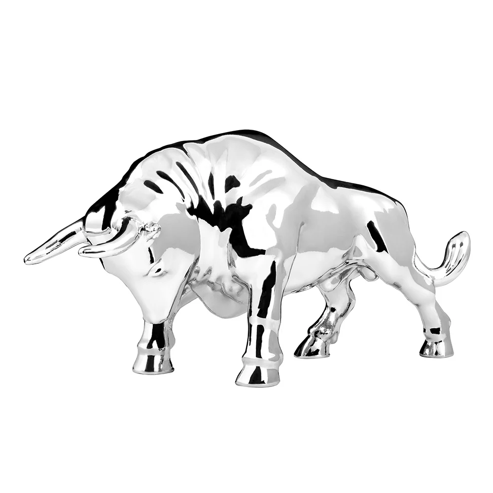 Chrome Fighting Bull Hood Ornament - Image 2