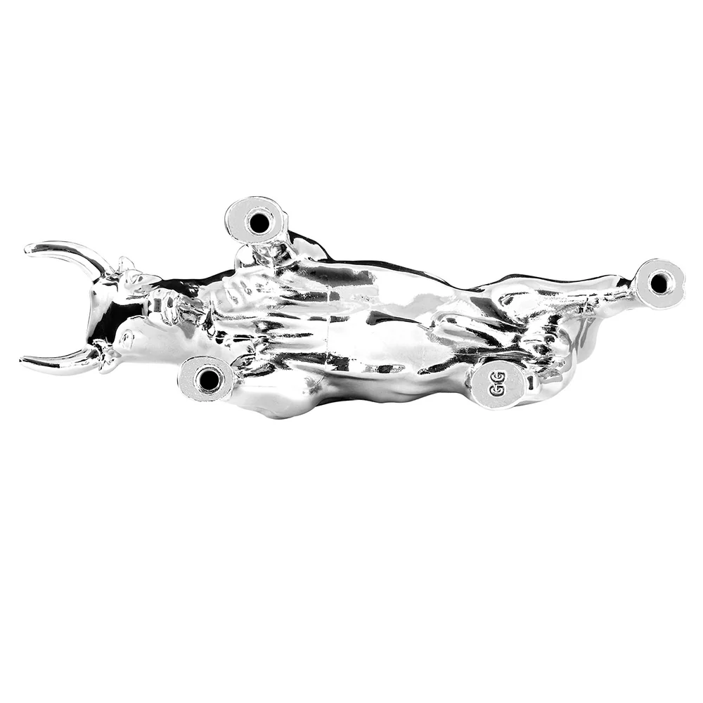 Chrome Fighting Bull Hood Ornament - Image 5