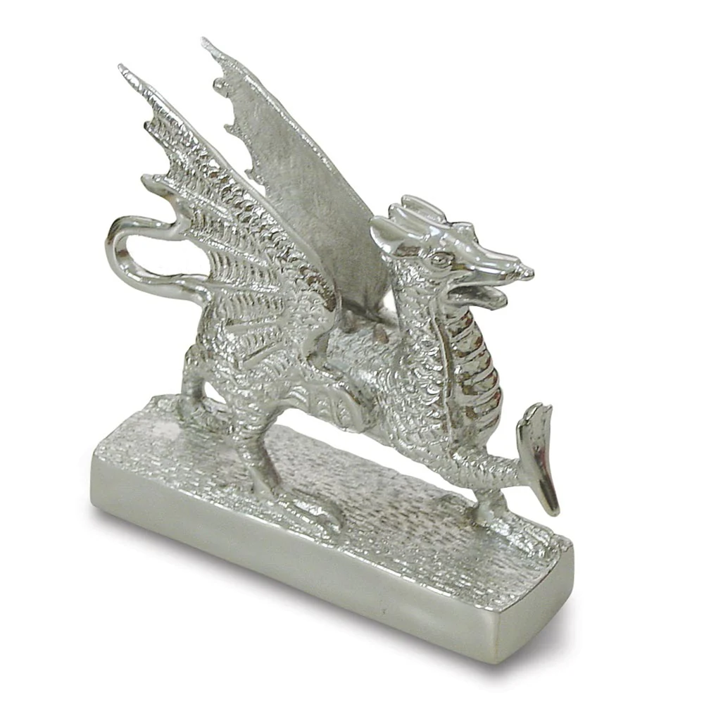Chrome Flying Dragon Hood Ornament - Image 2