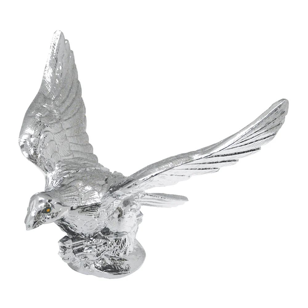 Chrome Flying Eagle With Illuminated Eyes