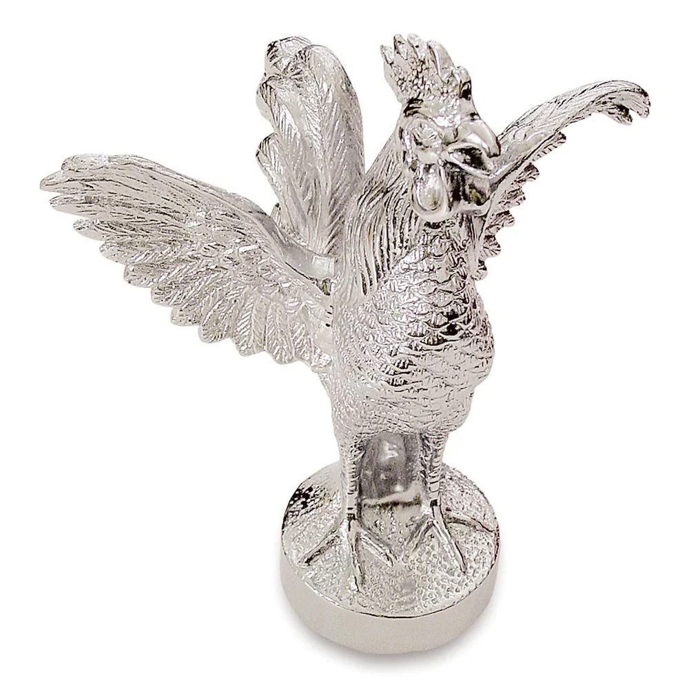 Chrome Flying Rooster Hood Ornament - Image 2