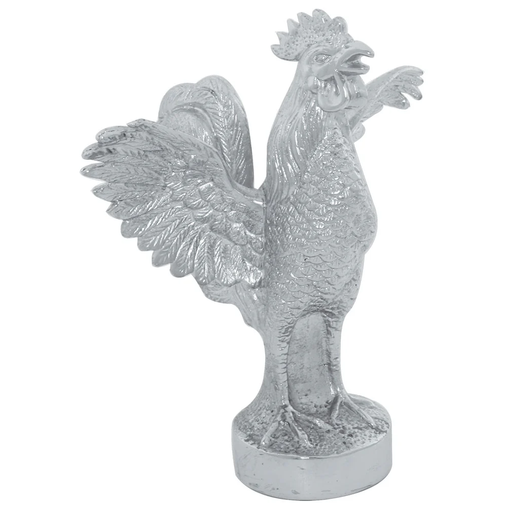 Chrome Flying Rooster Hood Ornament - Image 3