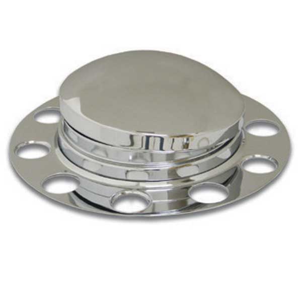 Chrome Front Axle Cover for Stud-Pilot Steel Wheel