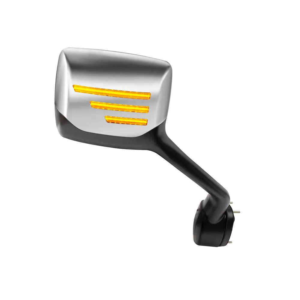 Chrome Hood Mirror Assembly with Sequential LED Turn Signal for Kenworth T680, T880, Peterbilt 579 - Image 11