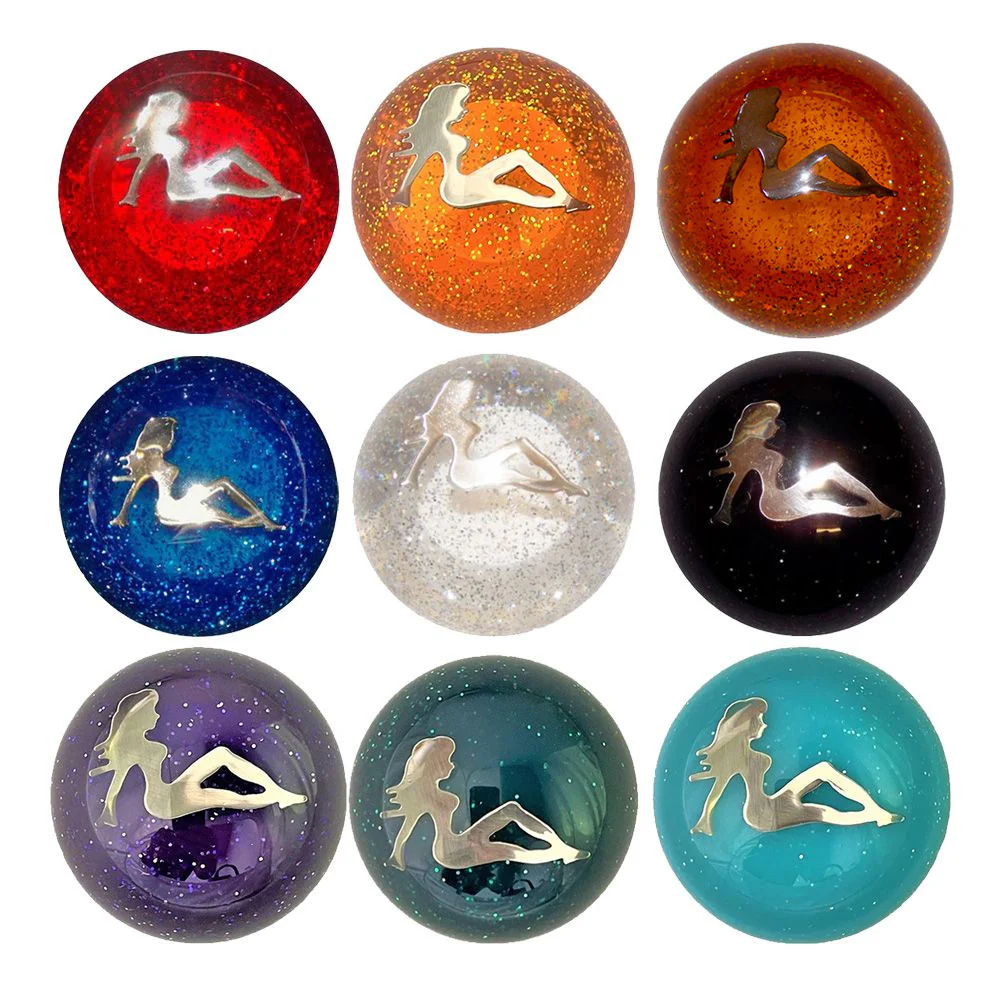 Chrome Lady Glitter Air Brake Knob