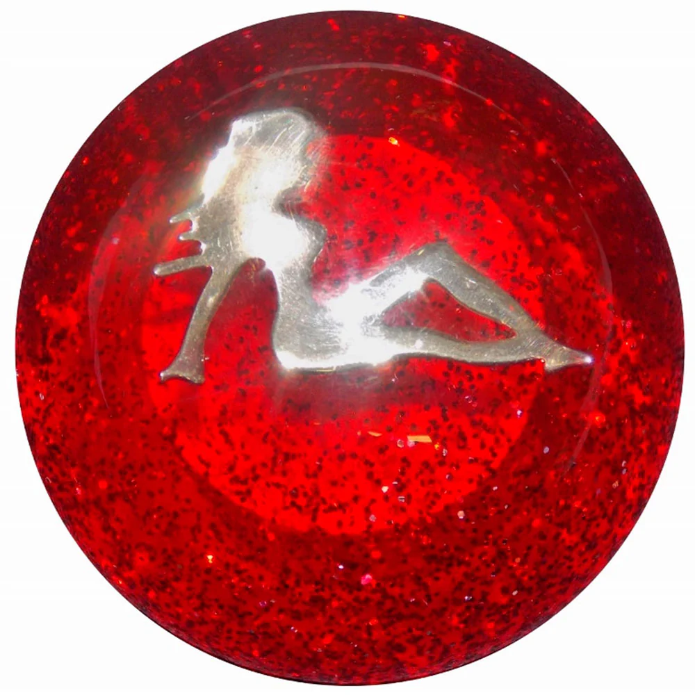 Chrome Lady Glitter Air Brake Knob - Image 2