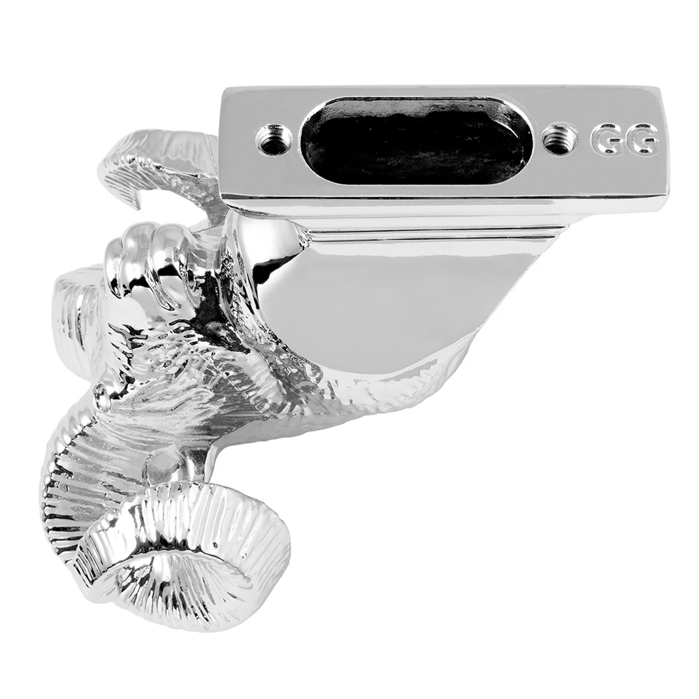 Chrome Large Ram Head Hood Ornament - Image 4