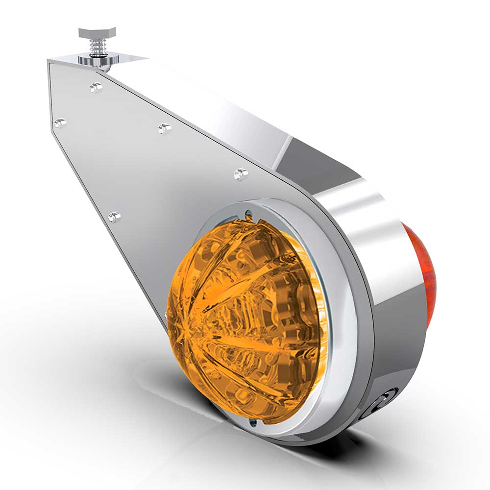 Chrome Lo Pro Watermelon Mirror Light Brackets