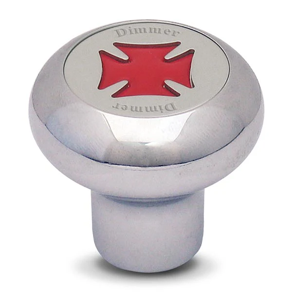 Chrome Maltese Cross Dashboard Control Knobs - Image 11