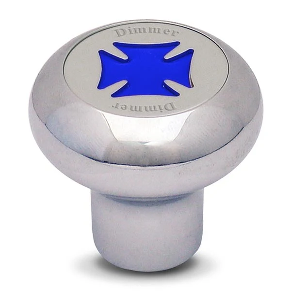 Chrome Maltese Cross Dashboard Control Knobs - Image 12