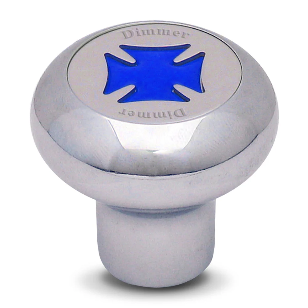 Chrome Maltese Cross Dashboard Control Knobs - Image 14