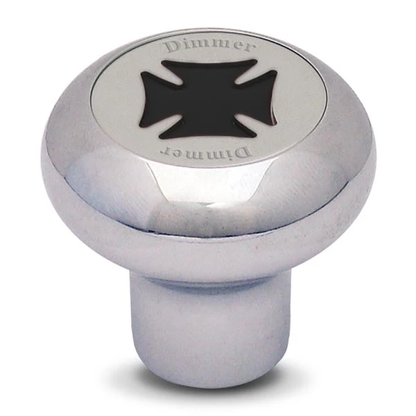 Chrome Maltese Cross Dashboard Control Knobs - Image 5
