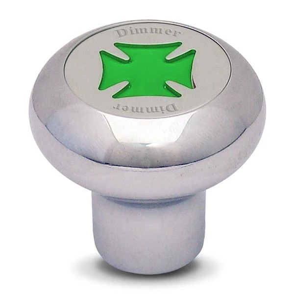 Chrome Maltese Cross Dashboard Control Knobs - Image 7