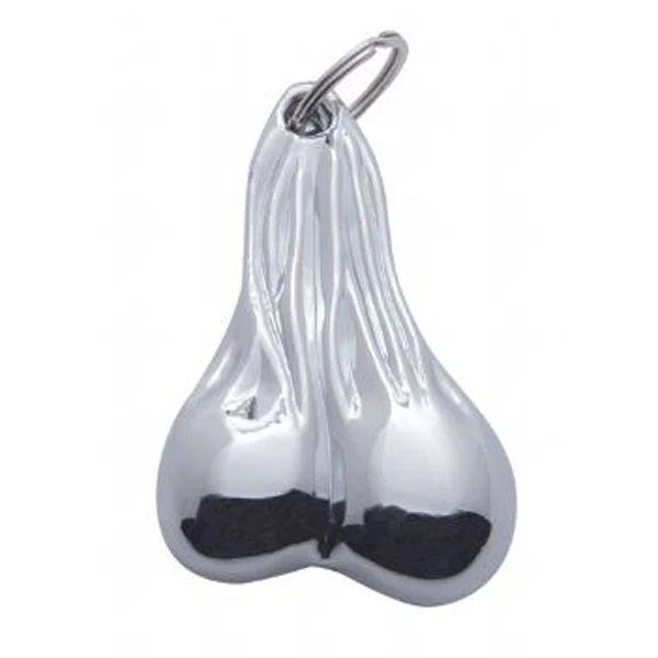 Chrome Plastic Ball Keychain