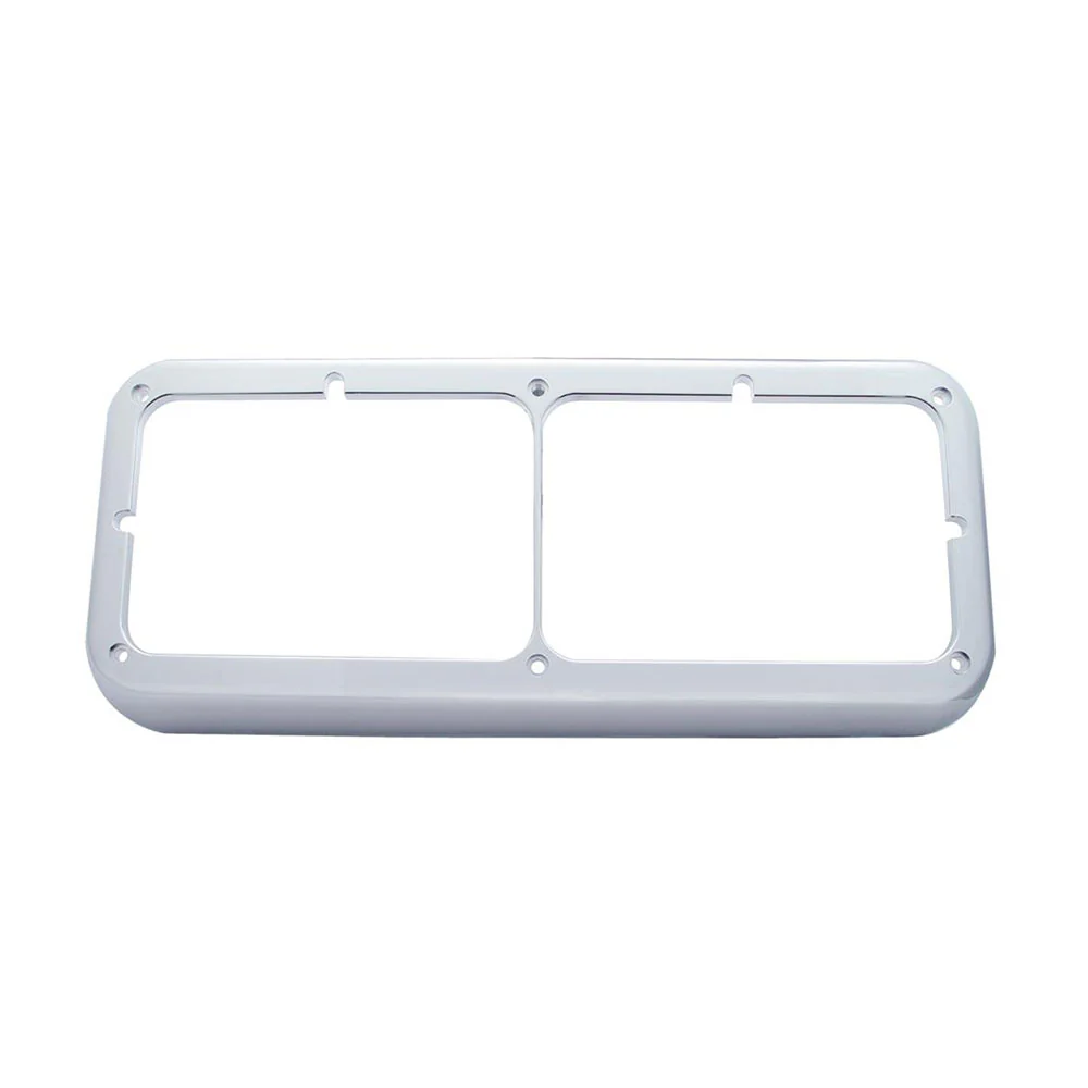 Chrome Plastic Rectangular Dual 4" X 6" Headlight Bezel