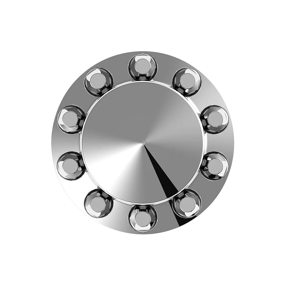 Chrome Pointed Rear Axle Cover With 33mm Standard Style Push-On Nut Covers - Image 3