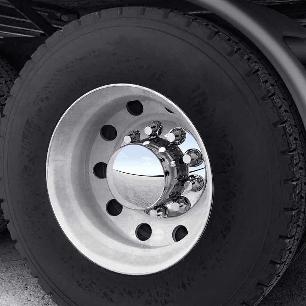 Chrome Rear Axle Cover with 33mm Push-On Nut Covers - Image 4