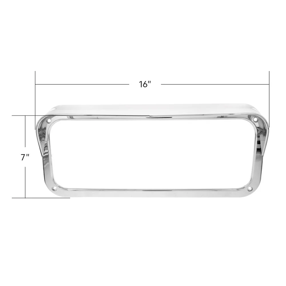Chrome Replacement Bezel for Rectangular Projection Headlights - Image 4