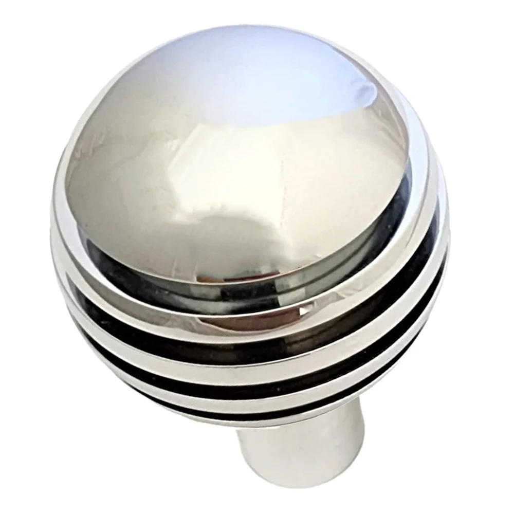 Chrome Ring Style Grooved Aluminum Brake Knob