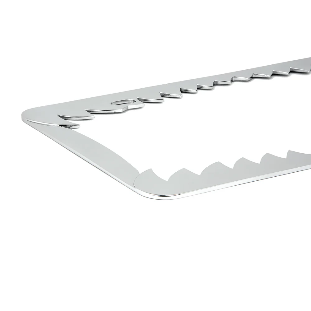 Chrome Shark Teeth License Plate Frame - Image 3