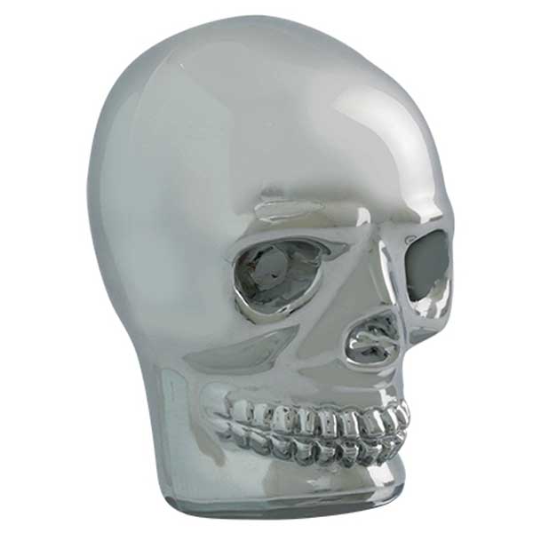 Chrome Skull Gear Shift Knob with Red LED Eyes