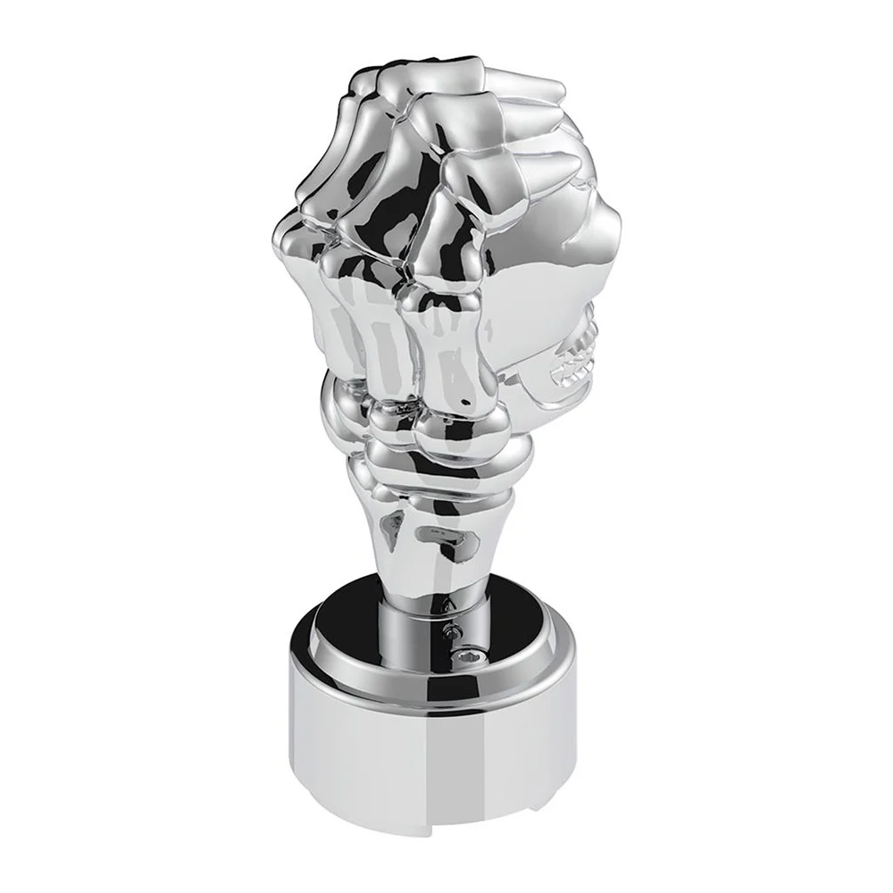 Chrome Skull Gearshift Knob With 9/10 Speed Adapter-Thread On - Image 5