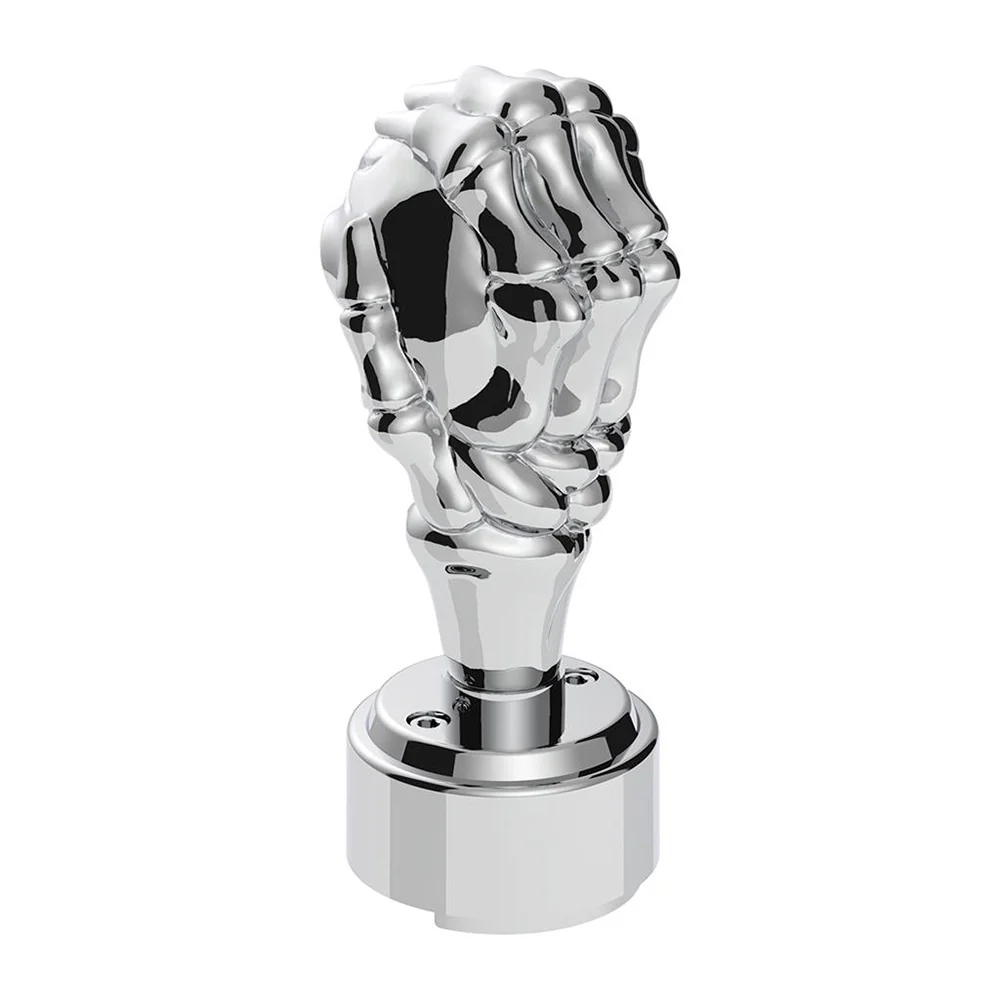 Chrome Skull Gearshift Knob With 9/10 Speed Adapter-Thread On - Image 6