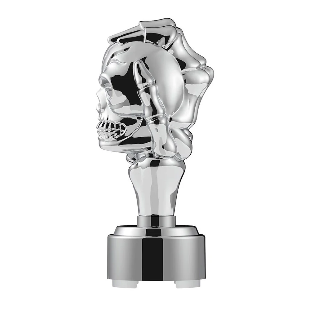 Chrome Skull Gearshift Knob With 9/10 Speed Adapter-Thread On - Image 7