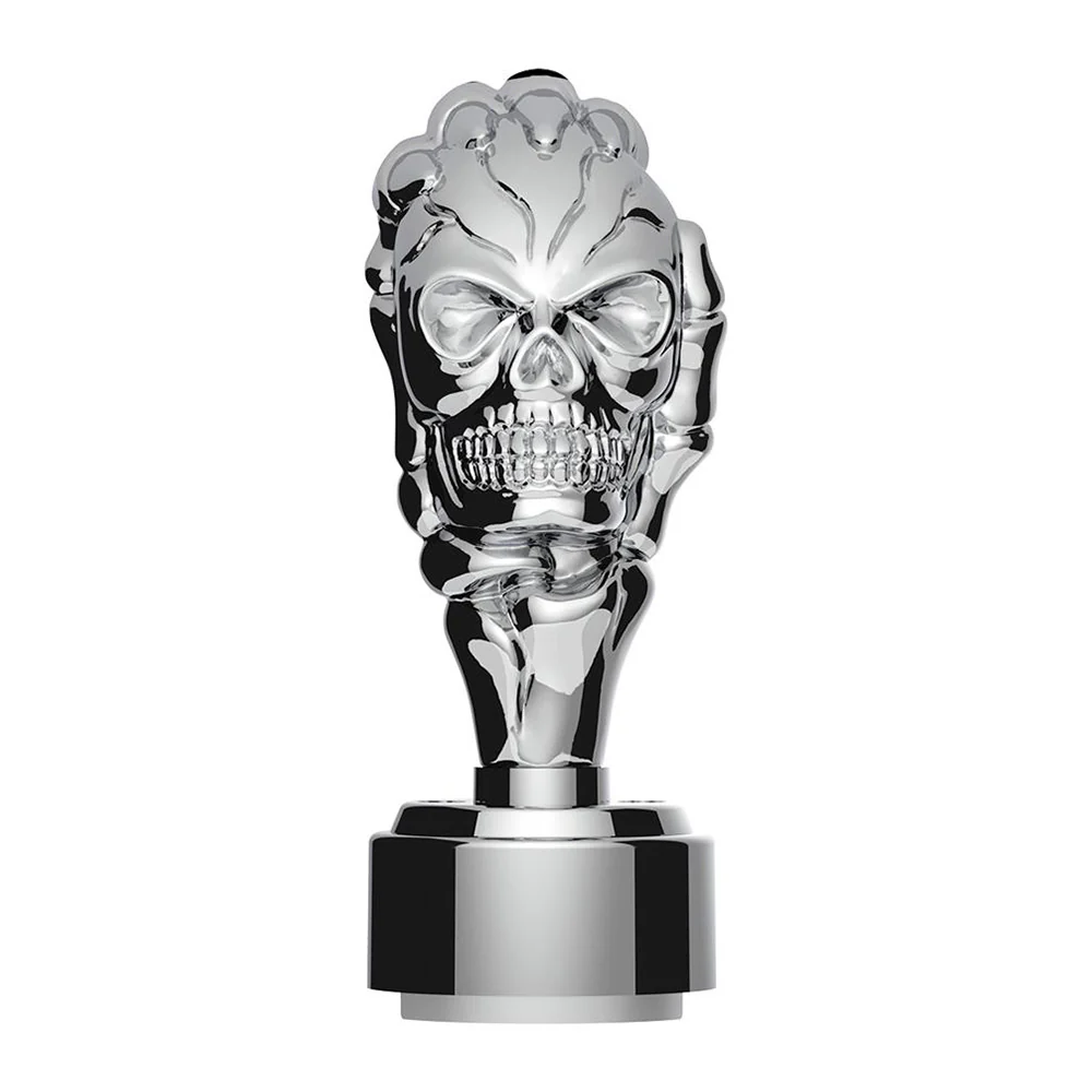 Chrome Skull Gearshift Knob With 9/10 Speed Adapter-Thread On - Image 9