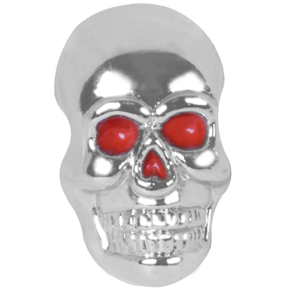 Chrome Skull License Plate Fasteners PR - Image 2