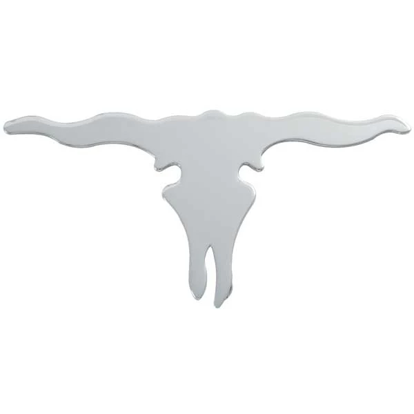 Chrome Small Longhorn Cut Out Stud Mount